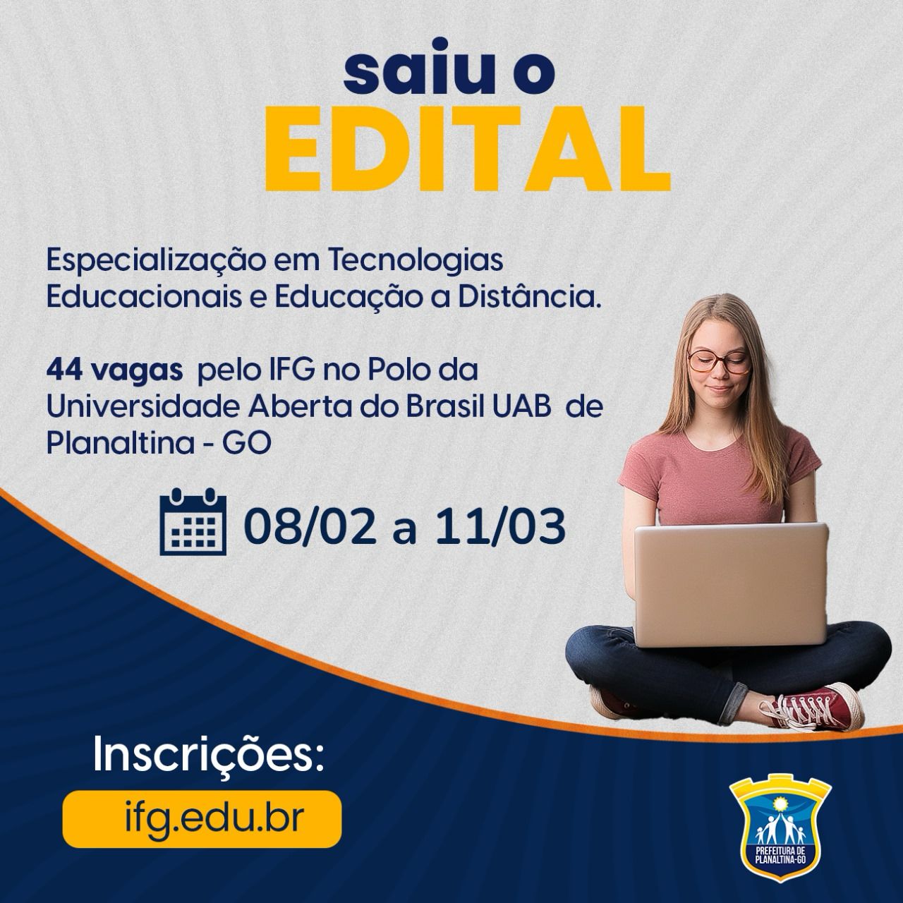 CURSO DE ESPECIALIZAÇÃO EM TECNOLOGIAS EDUCACIONAIS E EDUCAÇÃO A DISTÂNCIA